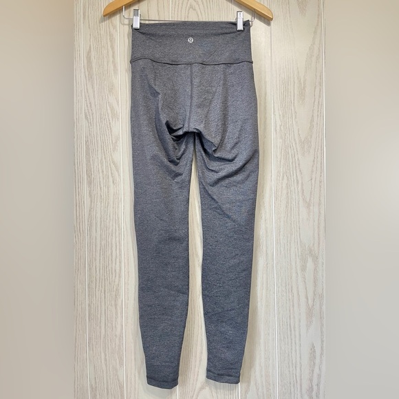 Lululemon Wunder Under Pant Hi Rise Yoga Heathered Black Special Edition Size 6 - Picture 3 of 5